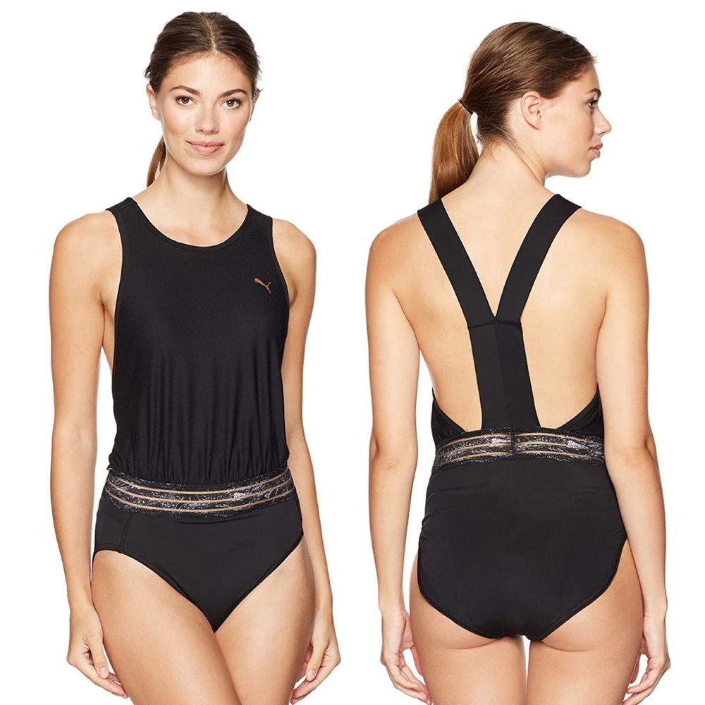 Puma Black Explosive Leotard/Bodysuit